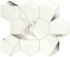 Мозаика Marvel Statuario Supremo Platino Hex Shiny (A4WV) 25,1x29 керамическая
