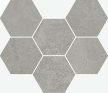 Декор Tерравива Грэй мозаика гексагон/Terraviva grey mosaico hexagon 29x29 матовый керамогранит