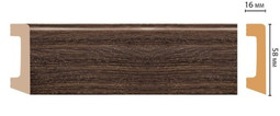 Плинтус напольный D234-81 ДМ Decomaster (58х16х2400 мм) 