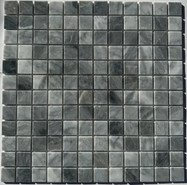 Мозаика PIX 336 Ice Grey, мрамор 30.5х30.5 см Pixmosaic полированная чип 23х23 мм, серый, черный
