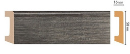 Плинтус напольный D234-87 ДМ Decomaster (58х16х2400 мм) 