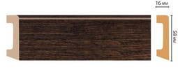Плинтус напольный D234-966 ДМ Decomaster (58х16х2400 мм) 