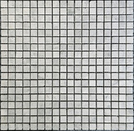 Мозаика PIX 327 Tundra Grey, матовая мрамор 30.5х30.5 см Pixmosaic чип 15х15 мм, серый