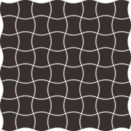 Мозаика Modernizm Nero Mozaika Prasowana керамогранит 30.86х30.86 см матовая чип 36х44 мм, черный 5900144099883