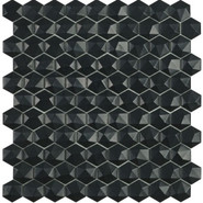 Мозаика Hex Nordic № 903 Черный (на сетке)