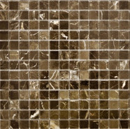 Мозаика Q-Stones QS-022-20P/10 мрамор 30.5х30.5 см глянцевая, коричневый 78793757
