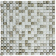 Мозаика Marble Mosaic Diamond mix stone 2 Pol камень 30.5х30.5 см полированная чип 15х15 мм, бежевый, серый