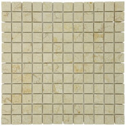 Мозаика Marble Mosaic Sunny beige Mat камень 30х30 см матовая чип 23х23 мм, бежевый