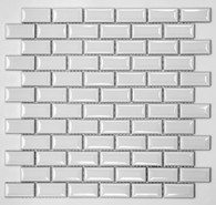 Мозаика PR 2348-40 керамика 30х30 см глянцевая чип 23х48 мм, белый