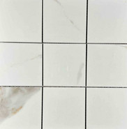 Мозаика Calacatta Калаката Satvario Gold Mosaic 30x30 керамогранит полированная чип 95х95 мм, серый