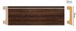 Плинтус напольный D234-438 ДМ Decomaster (58х16х2400 мм) 