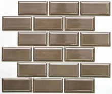 Мозаика PR 4595-39 керамика 29.1х29.5 см глянцевая чип 45х95 мм, коричневый
