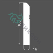 Плинтус МДФ грунтованный под покраску Р 7.108.16