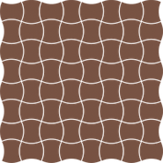 Мозаика Modernizm Brown Mozaika Prasowana керамогранит 30.86х30.86 см матовая чип 36х44 мм, коричневый 5900144099845