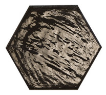 Керамогранит Rain Nero Hex 19.8х22.8 Prissmacer глянцевый, рельефный (рустикальный) универсальный 78803266