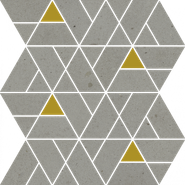 Мозаика Italon Avantgarde Iron Mosaico Luxor керамогранит 30.7х30.9 см матовая желтый, серебро-silver, серый 620110000241
