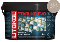 Затирка для плитки эпоксидная Litokol двухкомпонентный состав Starlike Evo S.225 Tabacco 1 кг 485270002