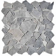 Мозаика из мрамора Grey PIX263, чип произвольный, сетка 305х305x6 мм матовая, серый