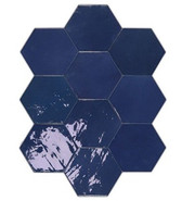 Настенная плитка Zellige Hexa Cobalt (122085) 10,8х12,4 Wow глянцевая керамическая