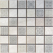 Мозаика Декоративная Атриум Серый 20х20 керамика глянцевая