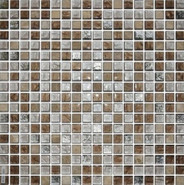 Мозаика Colonial Brown 1.5x1.5 стекло/камень 30х30