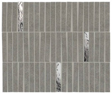 Мозаика Boost Mineral Smoke Mosaico Domino Lux 35х29,2 керамогранит матовая, серый, черный AIHJ