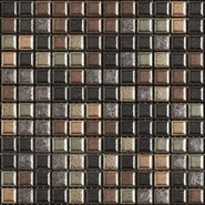 Мозаика Mix Standard Architecture Metal 1 керамика 30х30 см Appiani матовая чип 25х25 мм, бежевый, коричневый, серый XMTL 701