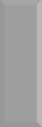 Настенная плитка Monocolor Biselado Brillo Plata 10x30 глянцевая керамическая