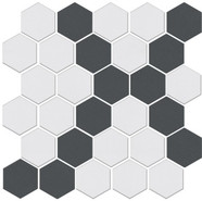 Мозаика AD\A675\MM Агуста 8 Мозаичный 29.7х29.8 см керамогранит Kerama Marazzi матовая, белый, черный