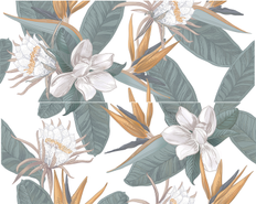 Панно Strelitzia 40.2х50.5 Azori матовое керамическое 00-00000702