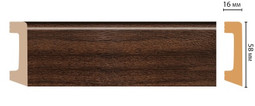 Плинтус напольный D234-438 ДМ Decomaster (58х16х2400 мм) 