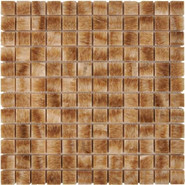 Мозаика из оникса Honey Onyx PIX205, чип 23x23 мм, сетка 305х305x8 мм глянцевая, коричневый