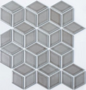 Мозаика P-502 керамика 26.6х30.5 см глянцевая чип 48х48 мм, серый