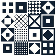 Керамогранит B152 Twenty Blues Mix Rett 20x20, универсальный матовый