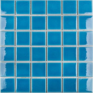 Мозаика 48x48 Crackle Light Blue Glossy (LWWB80082) 306х306х6 керамическая