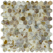 Мозаика Marble Mosaic Hexagon Painted Shell ракушка 30.5х30.5 см чип 25х25 мм, разноцветный