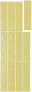 Настенная плитка Music Lemon Decor 7.5x30 глянцевая, рельефная (структурированная) керамическая