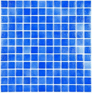 Мозаика Atlantis Blue Art стекло 31.5х31.5 см Bonaparte глянцевая чип 24х24 мм, голубой