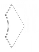 Керамогранит Landstone Night ordo Curvilineo Round 30/Лэндстоун Найт Бортик Изогнутый Закругленный 30