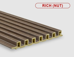 Стеновая панель Rich nut Bonaparte бамбук с добавлением древесного волокна матовая, рифленая 2800х139х14 мм