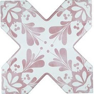 Керамогранит Cevica Beсolors Cross Dec. Stencil Coral 13.25х13.25 матовый