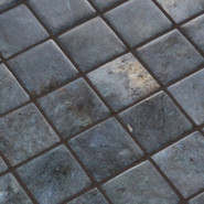 Мозаика Ezarri Dolerite 50 стекло 36.5х36.5 см матовая чип 50х50 мм, синий