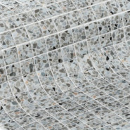 Мозаика Ezarri Gravel 25 стекло 31.3х49.5 см матовая, глянцевая чип 25х25 мм, белый, серый