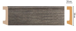 Плинтус напольный D234-86 ДМ Decomaster (58х16х2400 мм) 