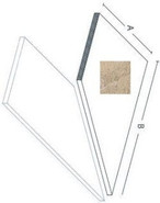 Керамогранит Landstone Gold Lineare Angolo Dx / Лэндстоун Голд Бортик Угловой Пc