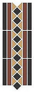 Бордюр Border Guilford 2 Strip Stand.(Dot14, Tr.1/2 21, Strip 20+14) 42х14,5 матовый керамогранит