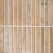 Мозаика PP20145-16 керамика матовая 29.6х30 см NSmosaic Porcelain Series чип 20х145 мм, коричневый