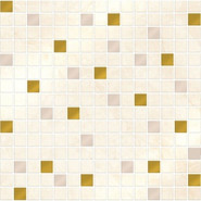 Мозаика 87 Diamonds (Золото) 29,5х29,5 керамика глянцевая, бежевый, белый, золотой