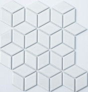 Мозаика P-501 керамика 26.6х30.5 см глянцевая чип 48х48 мм, белый