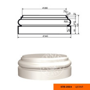 Лепнинапласт Колонна КЛВ-255/4 FULL (база) фасадная полистирол 120х280х340 мм